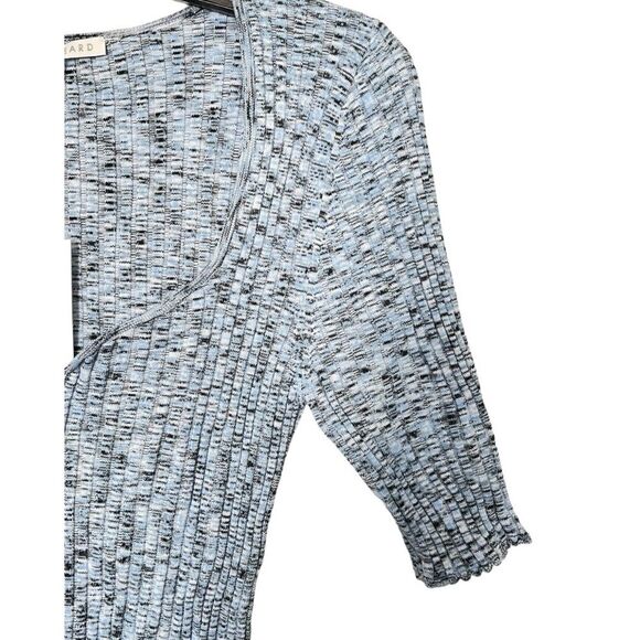 NWT Veronica Beard | Blue Black Lipa Rib Knit Pullover Stretch Top L - Picture 5 of 11